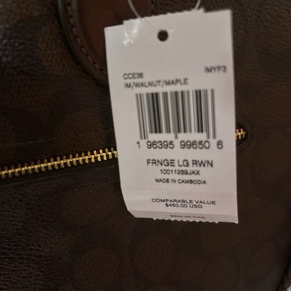 Rowan Large Satchel Bag In Signature Canvas With Fringe - Picture 7 of 10